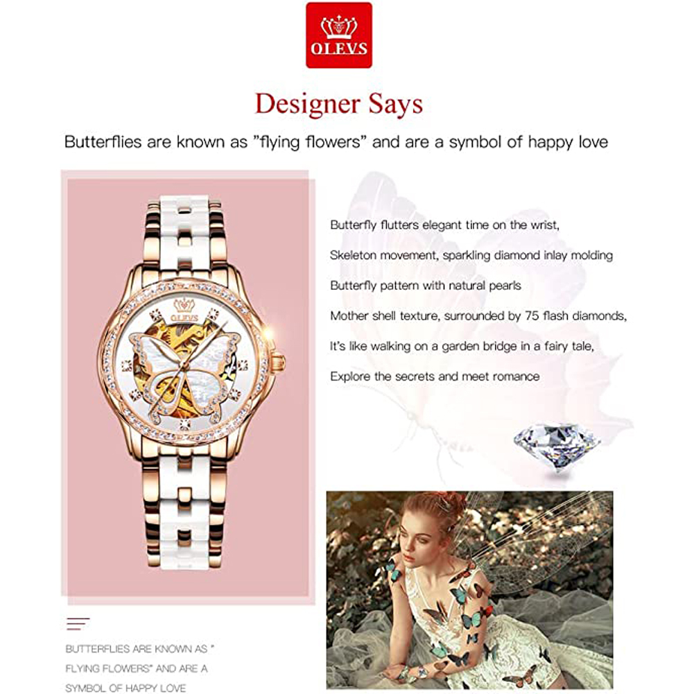 OLEVS Women's Automatic Watche - Skeleton Mechanical Watch incelemesi ve fiyatı
