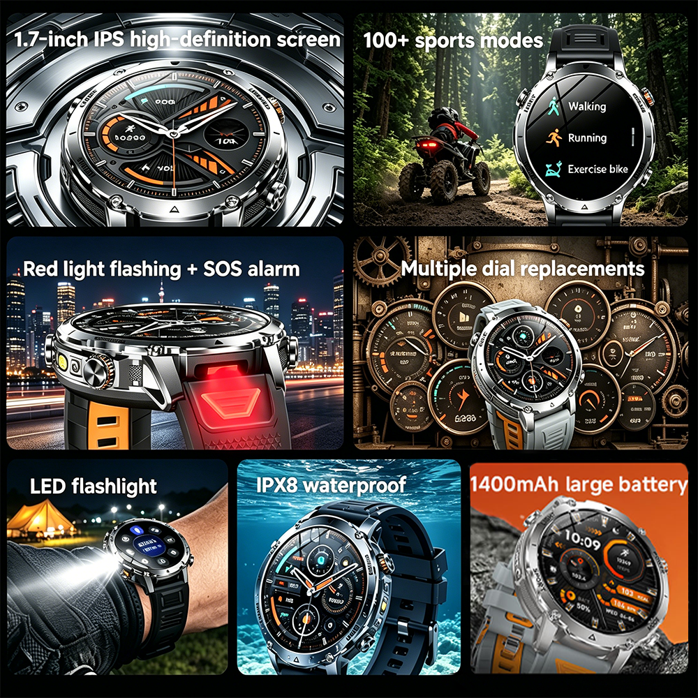 2026New Military Sports Smart  - Smartwatch Watches For Men With Gps incelemesi ve fiyatı